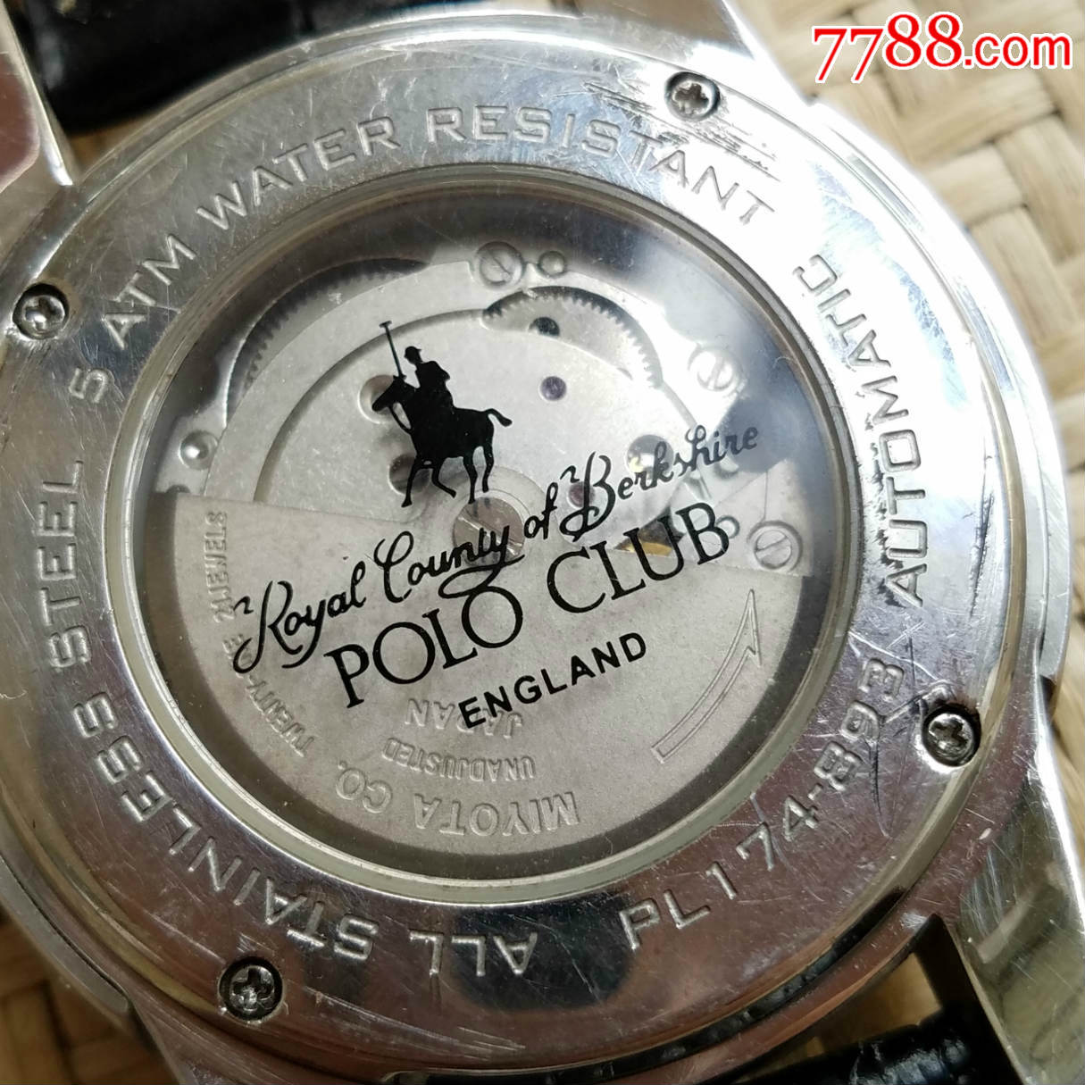 【大號!43mm!立體格紋表圈】英國時裝品牌:poloclub保羅-自動機械男表