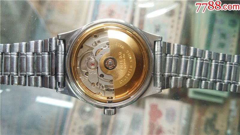 美品瑞士英纳格全自动双日历男机械表透底后盖机芯2158