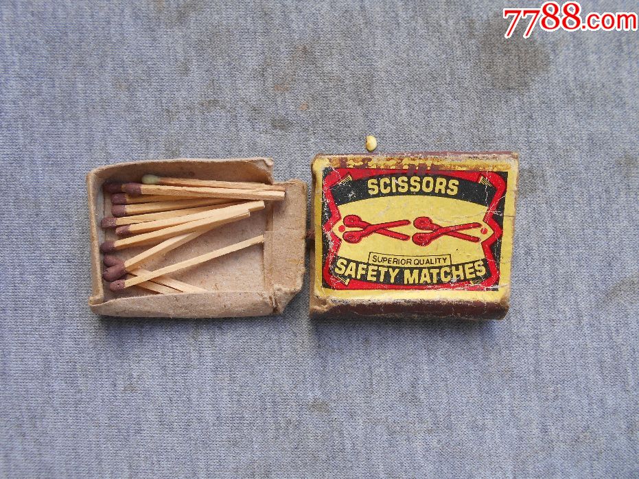 二战遗留物safety/matches/剪刀牌安全火柴