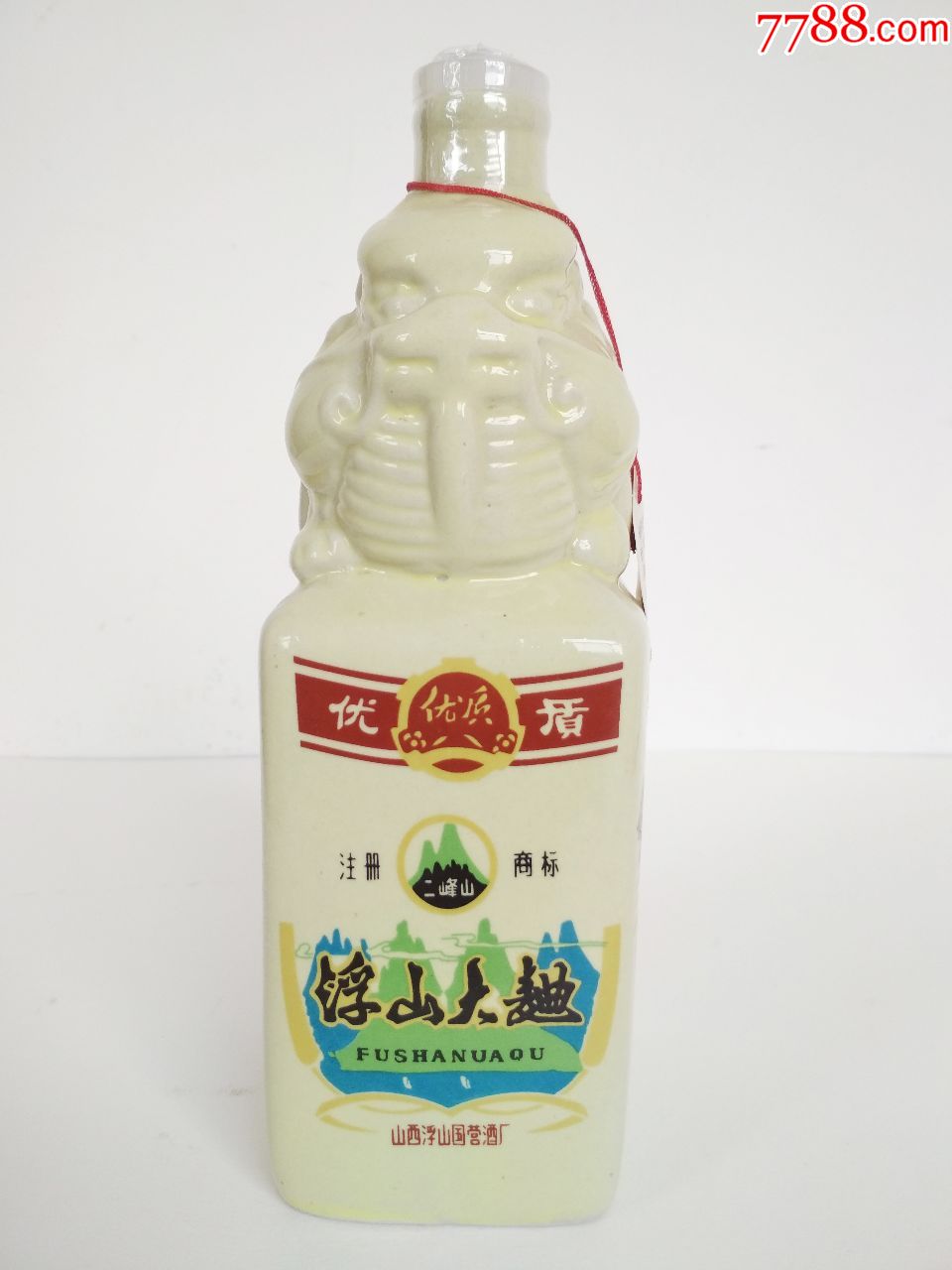 92年貔貅瓶浮山大曲,老酒收藏_第1张