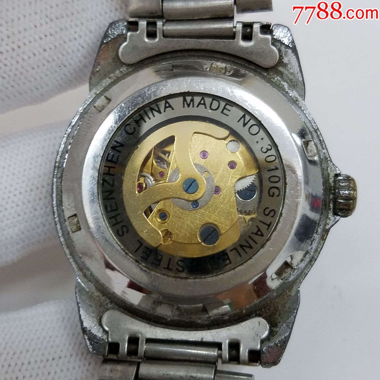 woerda沃尔达自动机械男表【镂空表款】【透明底盖】【不走】,手表