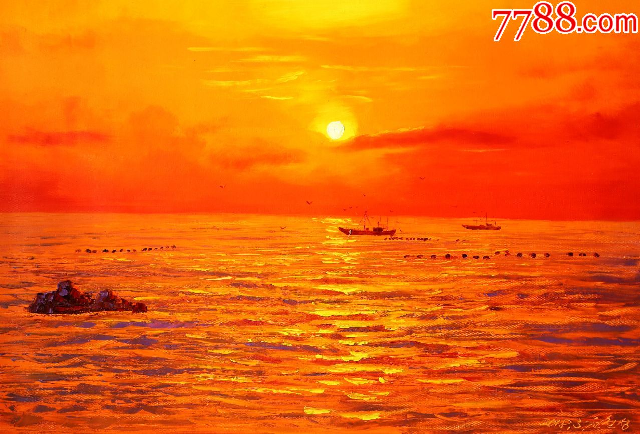 朝鲜风景油画纯手绘元哲成,2018.3,长74宽50