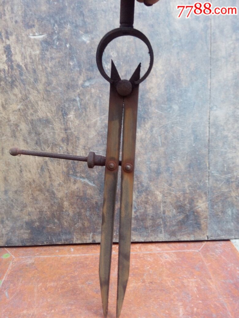 上海产,工农牌铁圆规