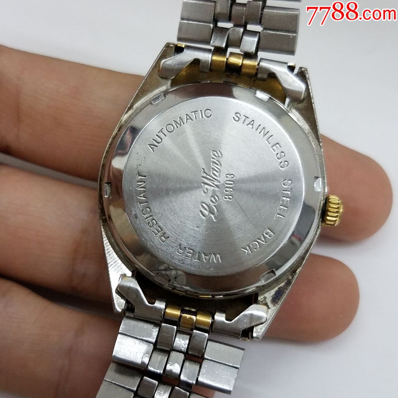 日本le-wave自动机械中性男表【机芯光亮】【间金表款】【漂亮拉丝纹