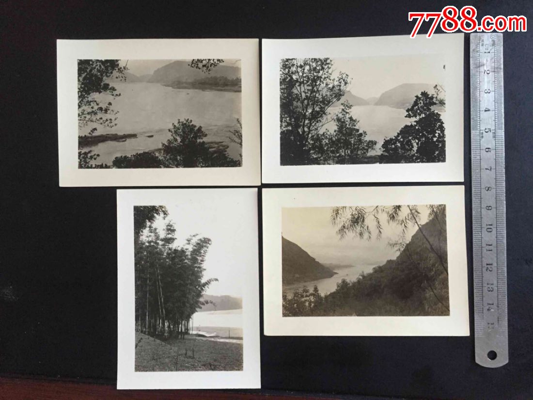 民国早期老照片四川嘉陵江上山峡风景