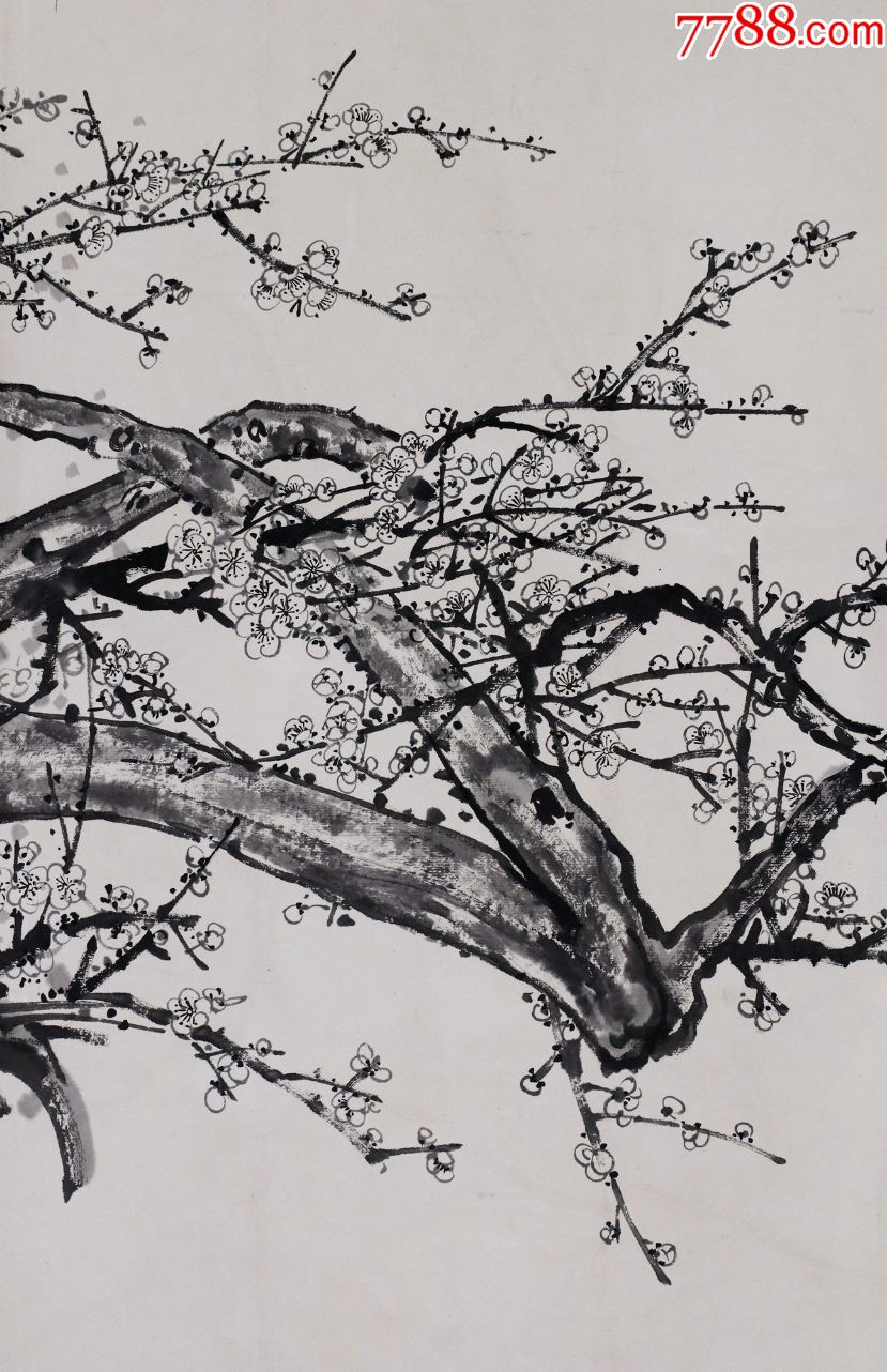 中国近代民主革命家,中国国民党左派领袖【廖仲恺】通景梅花四条屏