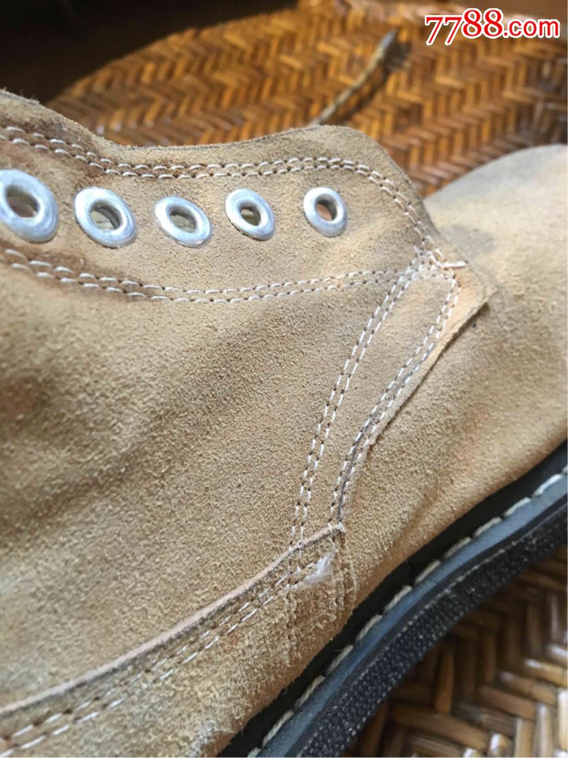 八十年代天津钢厂鹿皮铁头劳保鞋