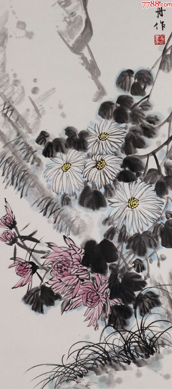 江苏省美协理事姜舟梅兰竹菊四条屏真迹_花鸟国画原作_第10张