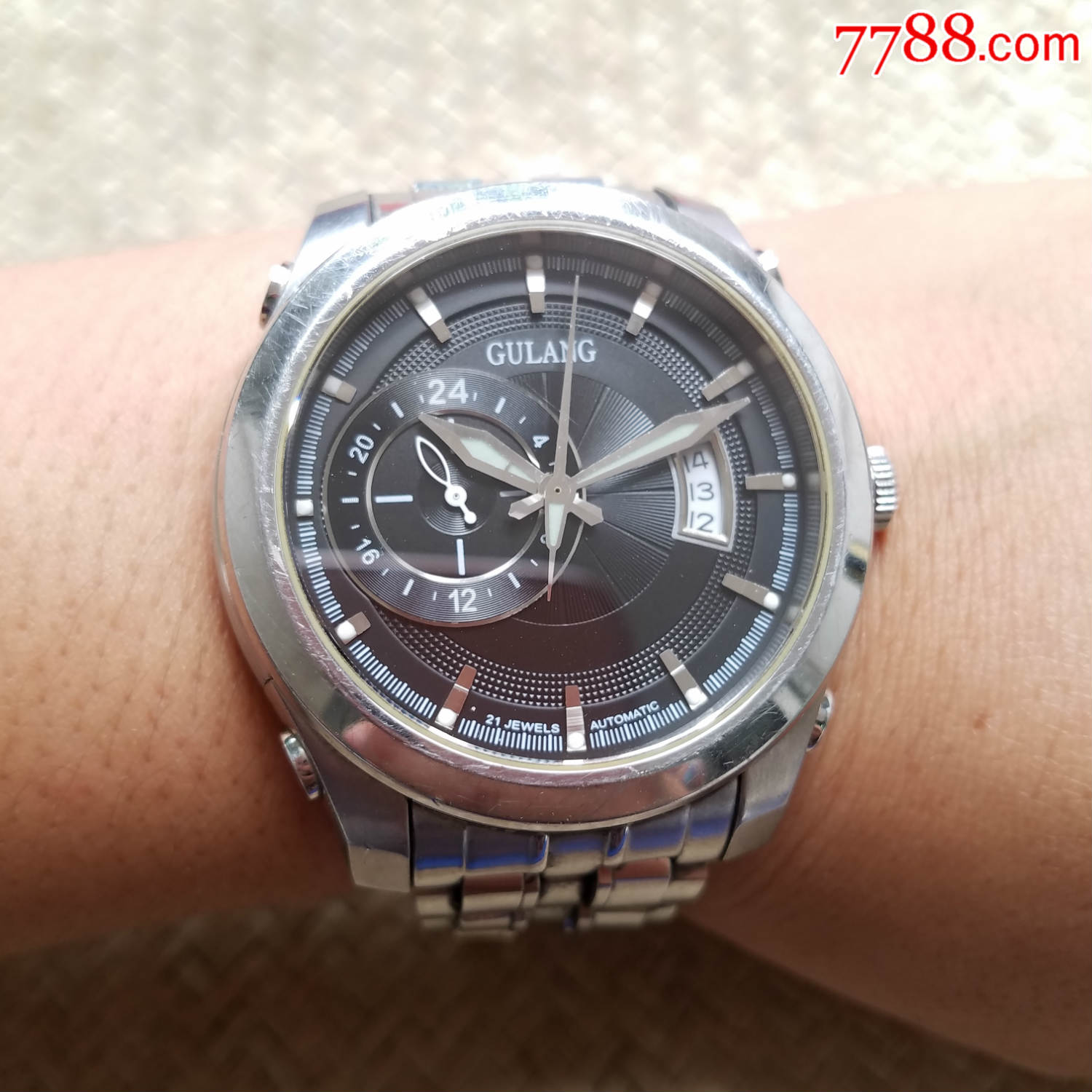 超酷运动造型!】gulang古浪-小三针-机械男表