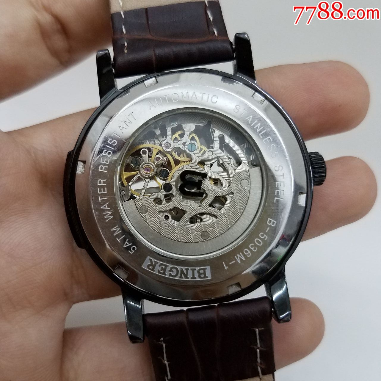 宾格binger自动机械男表【漂亮精磨机芯,透明底盖】