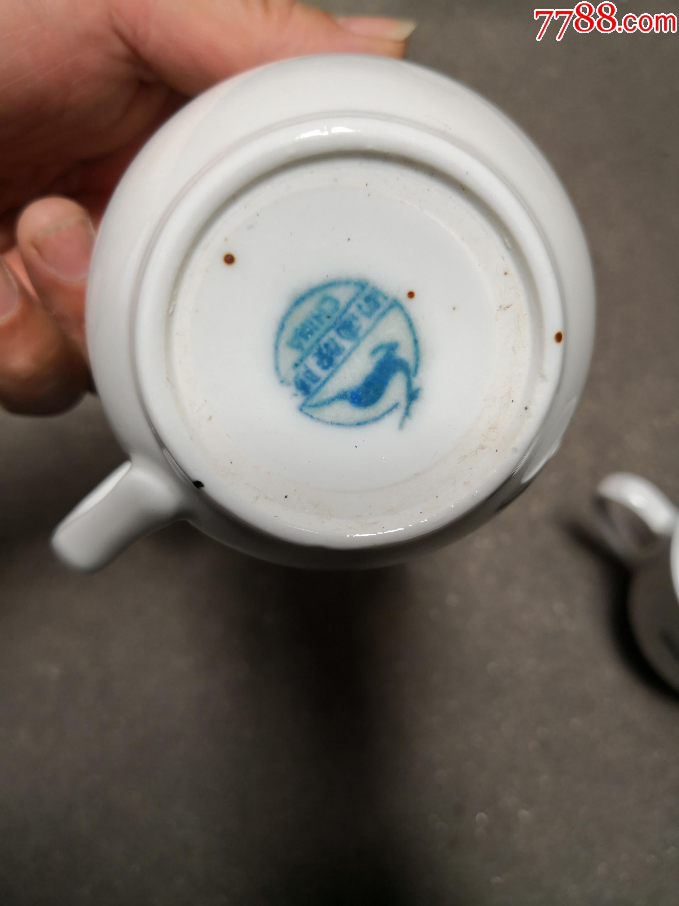 湖南醴陵瓷(茶杯一对)87年月季展览-10.0000元-au18268371-7788瓷器