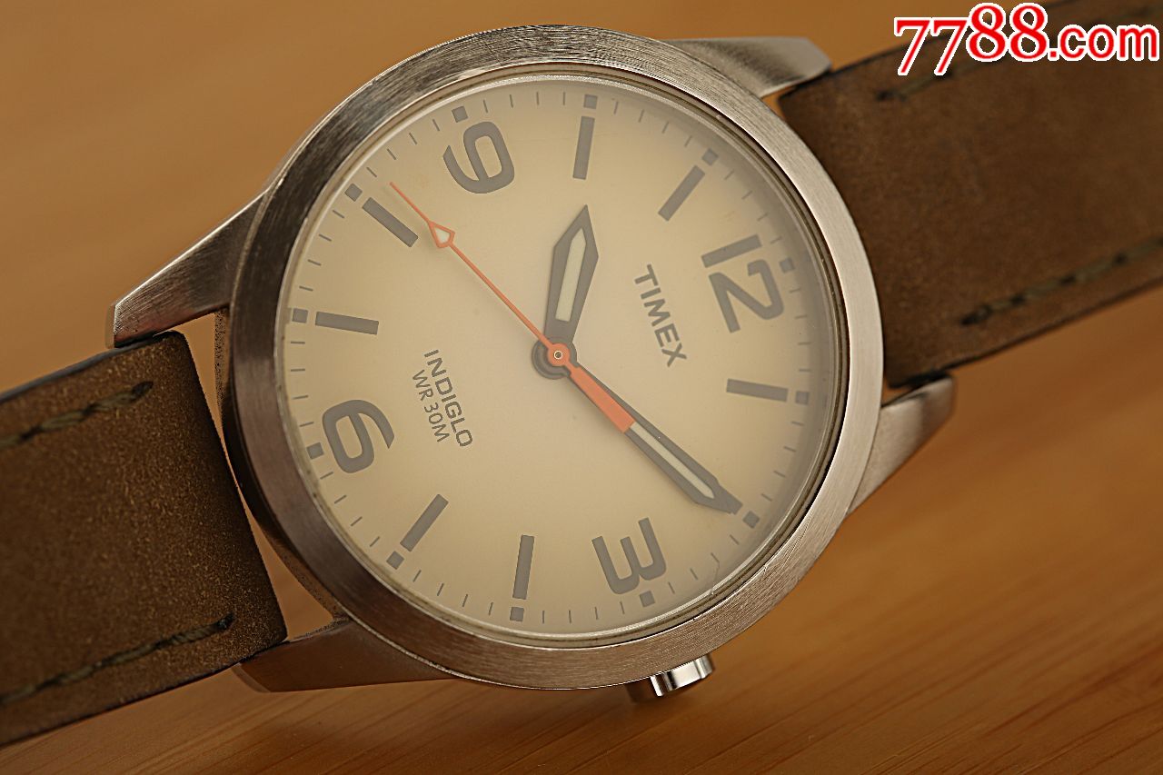 美国天美时timex石英古董表indiglo冷光至简渐变黄面经典再现