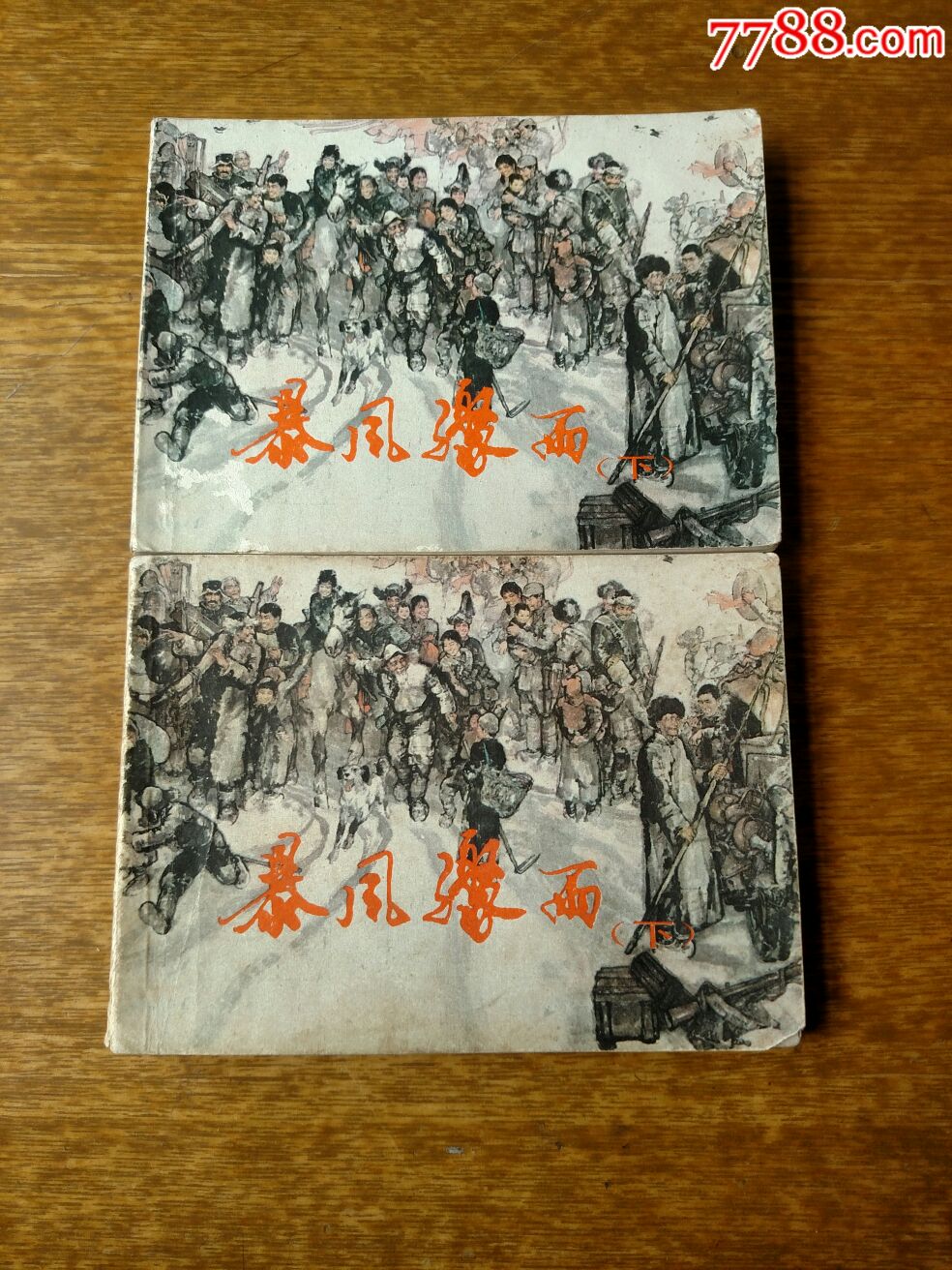 暴风骤雨(上下册,名家施大畏绘-au18288046-连环画/小人书-加价-7788
