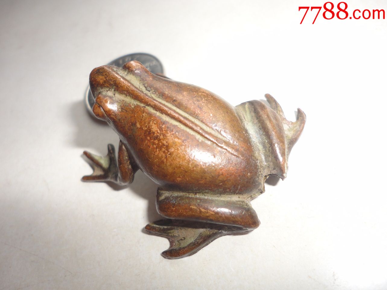 福蛙文房镇纸～铜制青蛙件