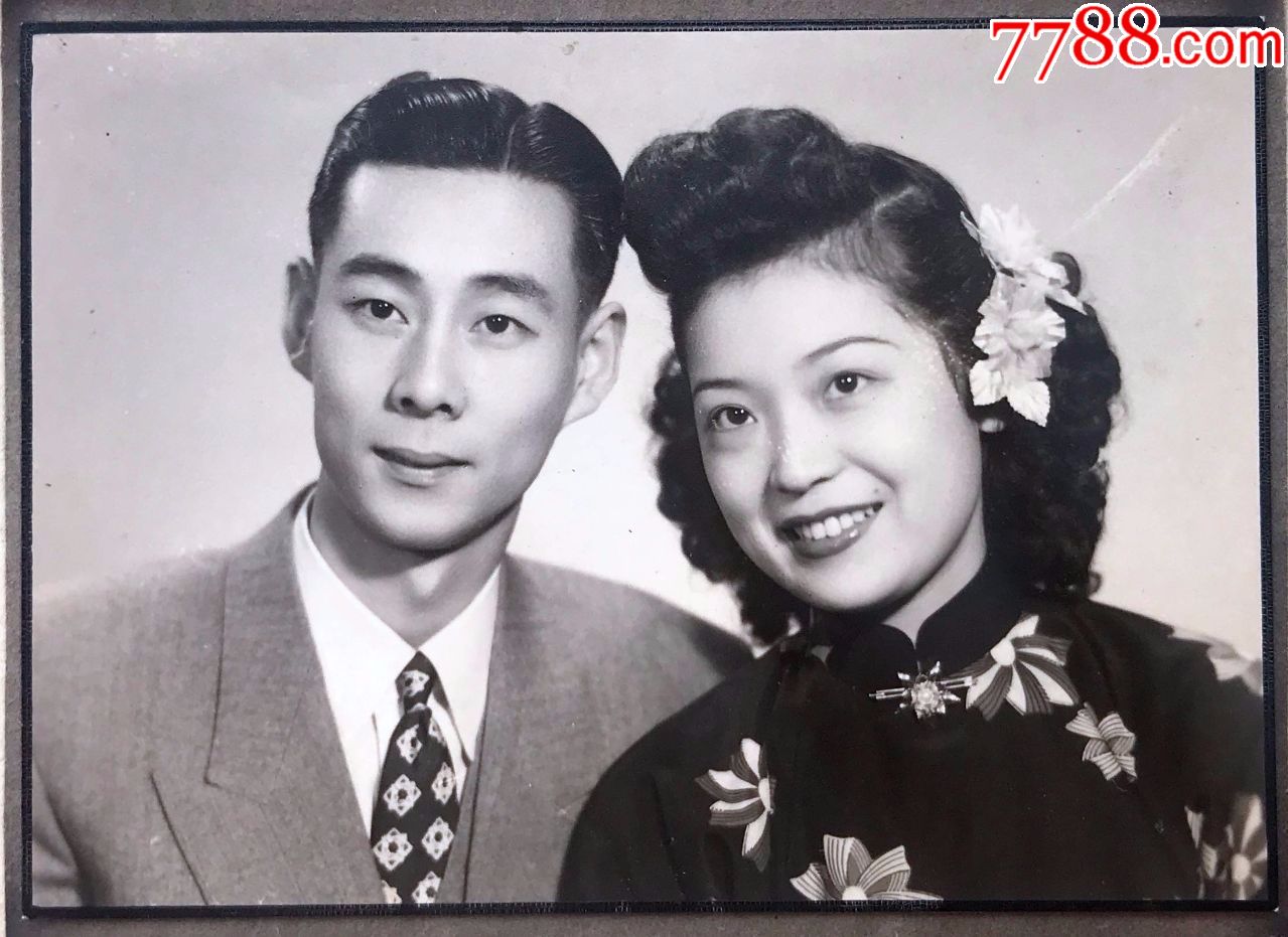 民国经典影像—著名上海百乐门照相馆拍摄的情侣合影照