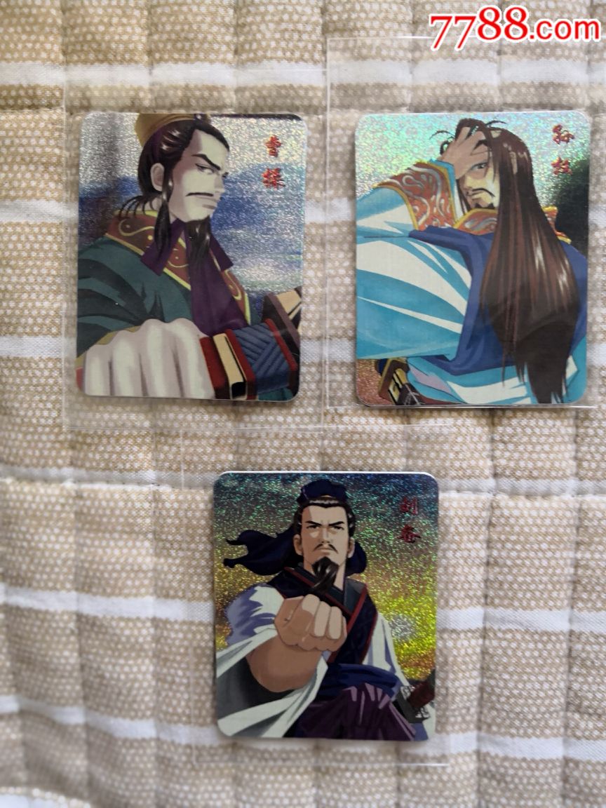 奇多三国小卡,三巨头特卡,曹操刘备孙权合拍