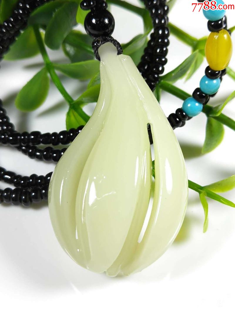 寿山老性印章芙蓉玉兰花挂件_寿山石_第1张