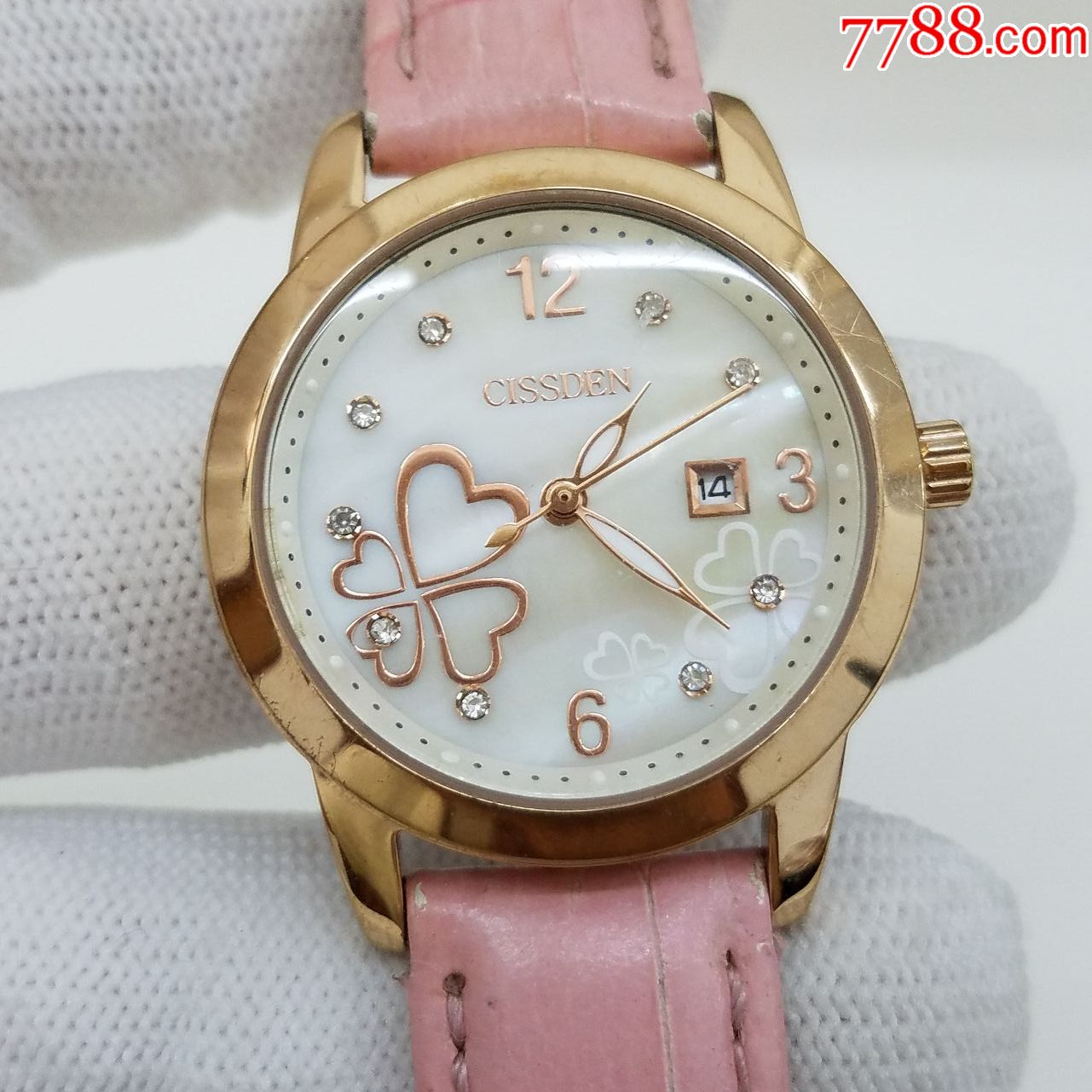 【美品】西丝达(cissden)电子女表【漂亮天然贝壳心形