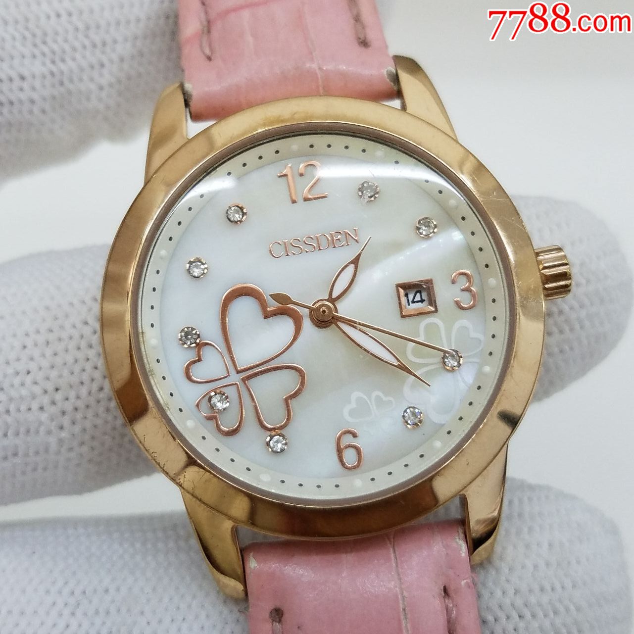 【美品】西丝达(cissden)电子女表【漂亮天然贝壳心形
