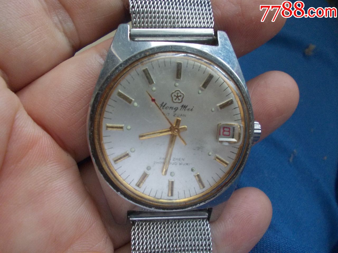 夜光带日历红梅表-au18366251-手表/腕表-加价-7788收藏__中国收藏