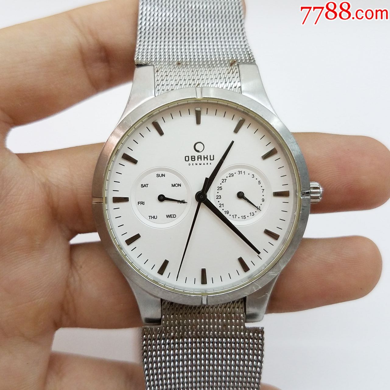 【丹麦时装手表品牌】欧柏宝obaku电子男表【独特两眼表盘】【走时