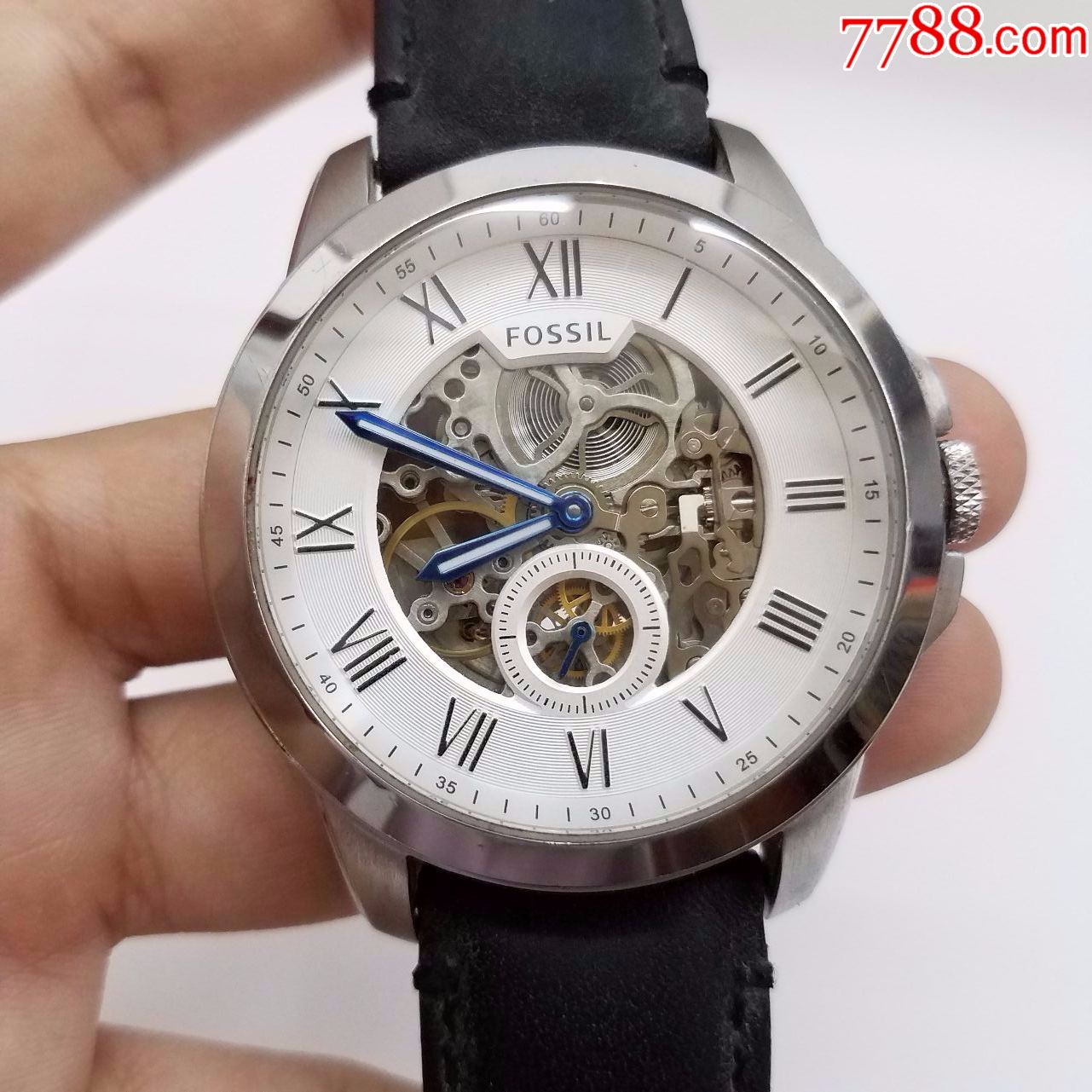 化石fossil自动机械男表【独特全镂空表款,漂亮精磨镂空机芯,小三针