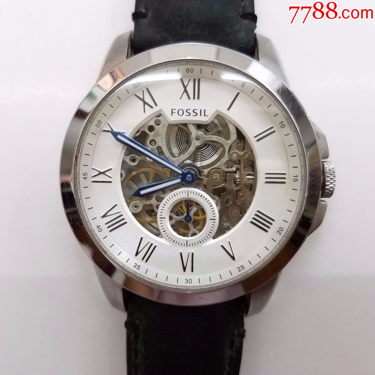 化石fossil自动机械男表【独特全镂空表款,漂亮精磨镂空机芯,小三针