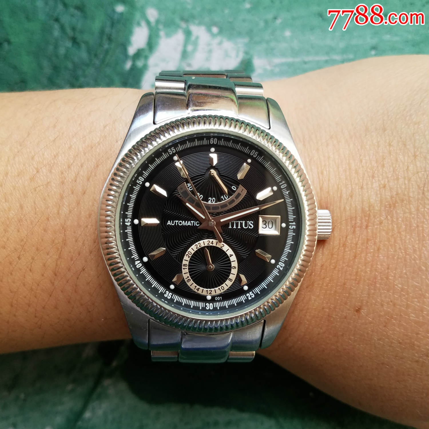 【复古钱币纹表圈】titus铁达时-自动机械男表,手表/腕表_第9张