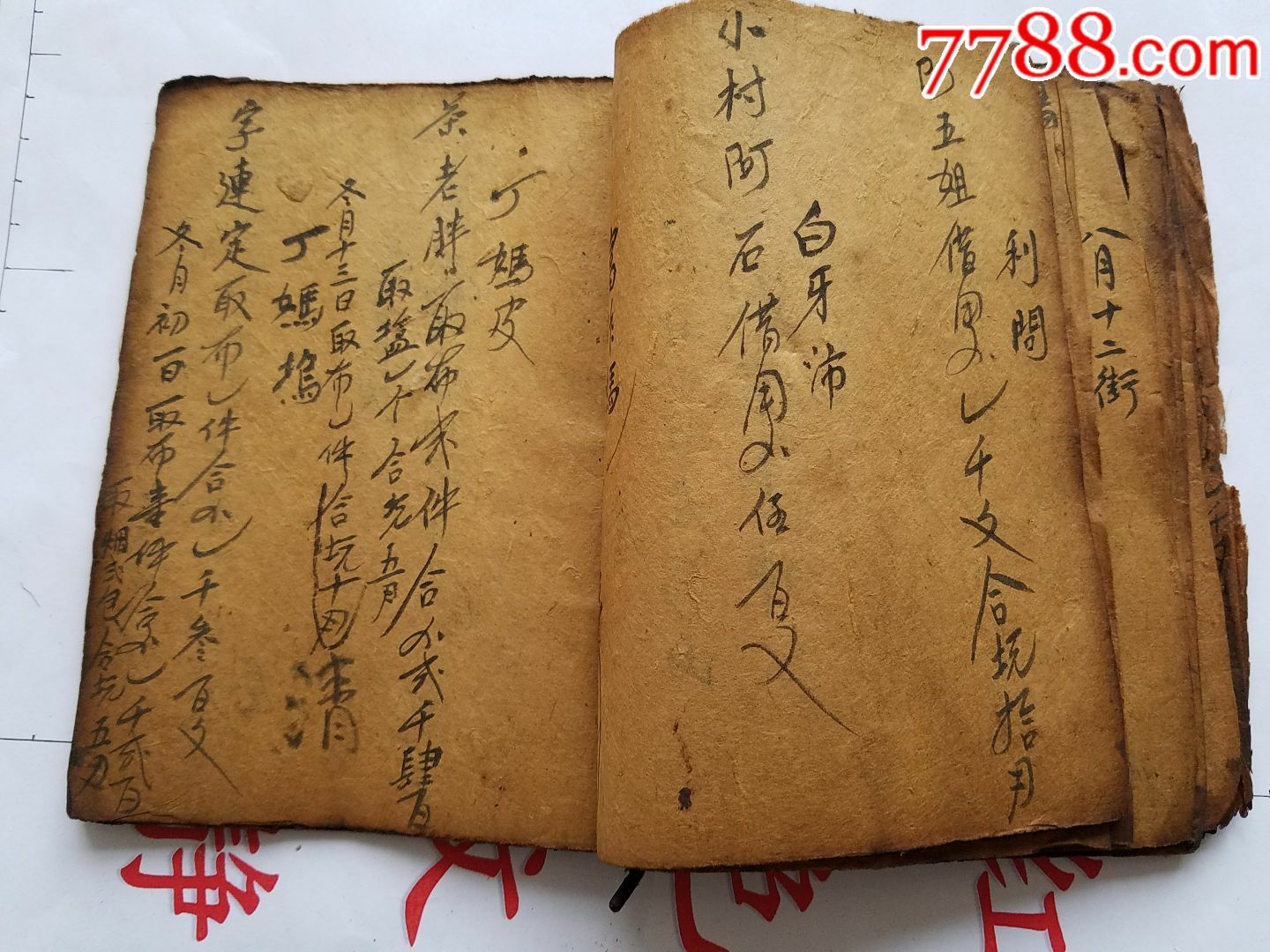 光绪二十八年典当铺原始帐本(大清典当)研究清朝底层百姓一手材料_合同/契约_红色文静【7788收藏__收藏热线】