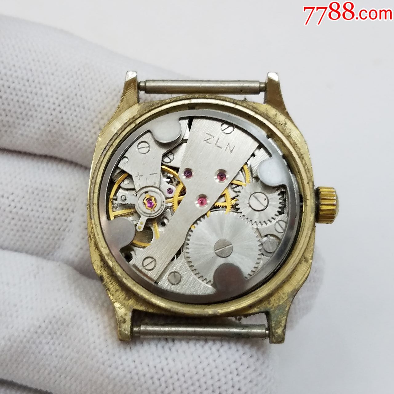 孔雀手动上链机械中性男表【2861精磨机芯】【放射拉丝纹表盘】【闪亮