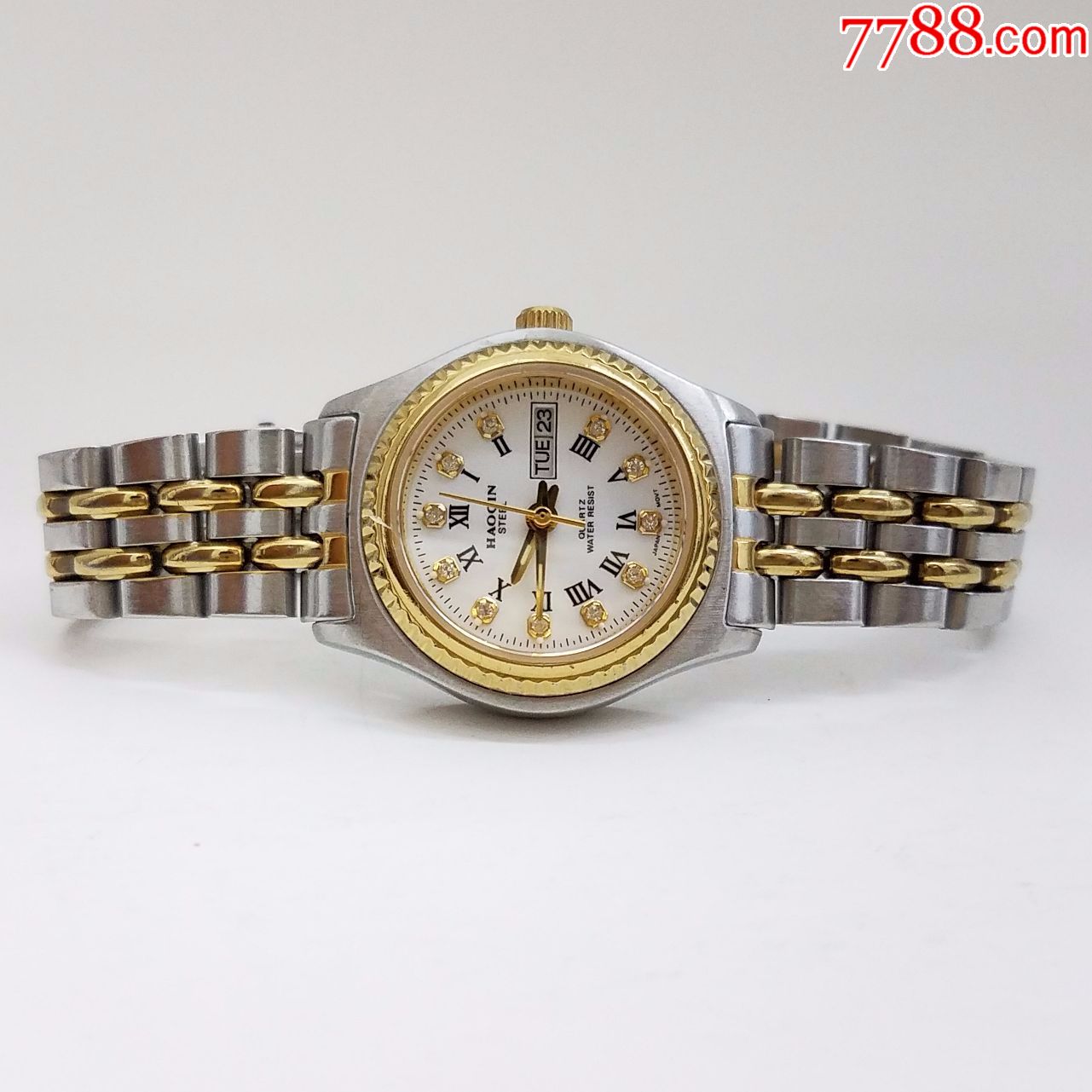 豪琴haoqin电子女表【间金表款】【漂亮闪钻罗马刻度,金针】【走时