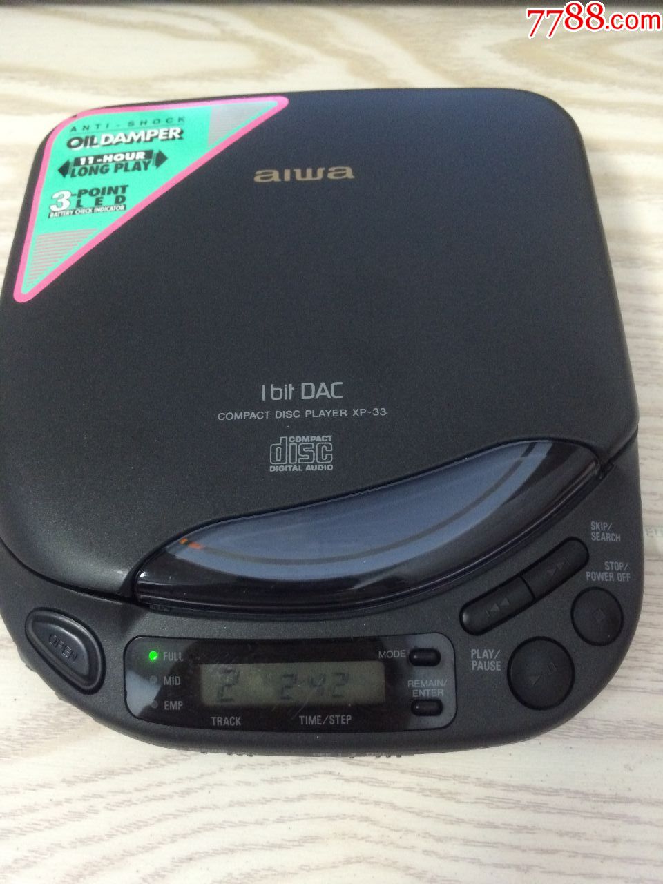 一台aiwa爱华xp-33cd随身听经典老机dsl音效