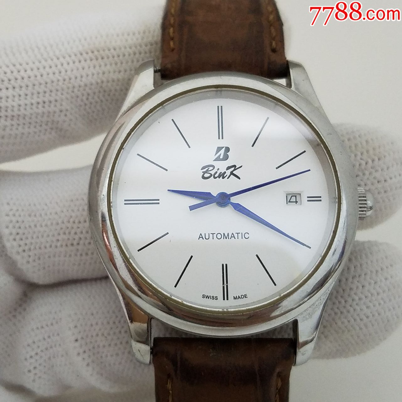 宾刻bink自动机械男表【金机芯】【烤蓝指针】【透明底盖】【能走时】
