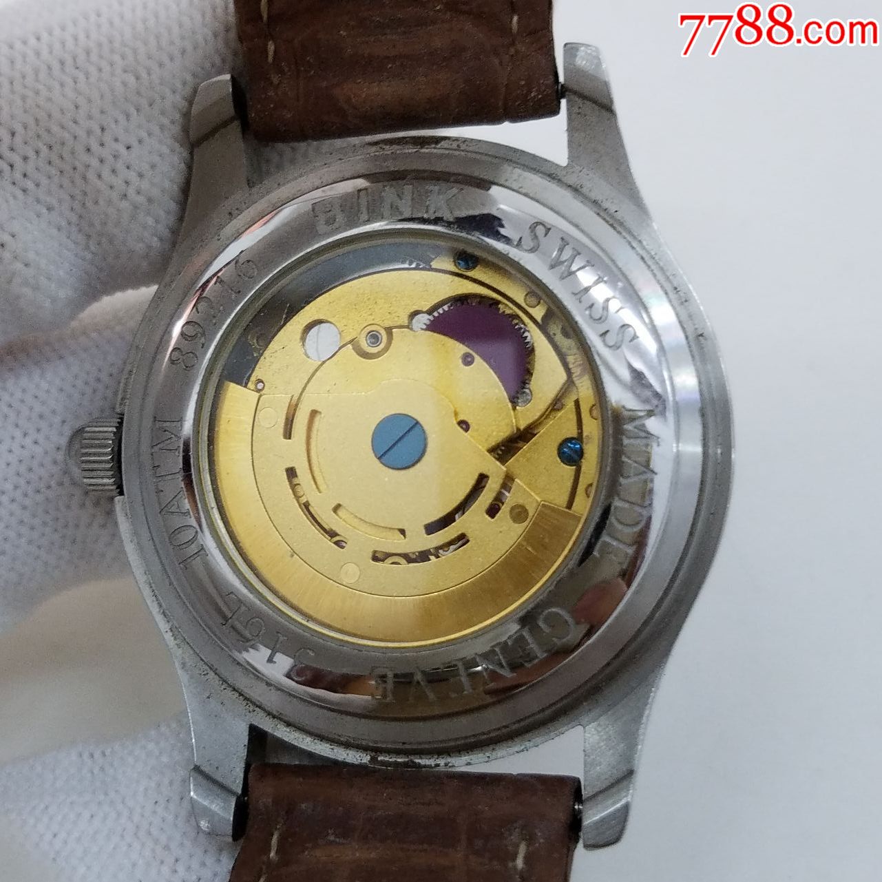 宾刻bink自动机械男表【金机芯】【烤蓝指针】【透明底盖】【能走时】