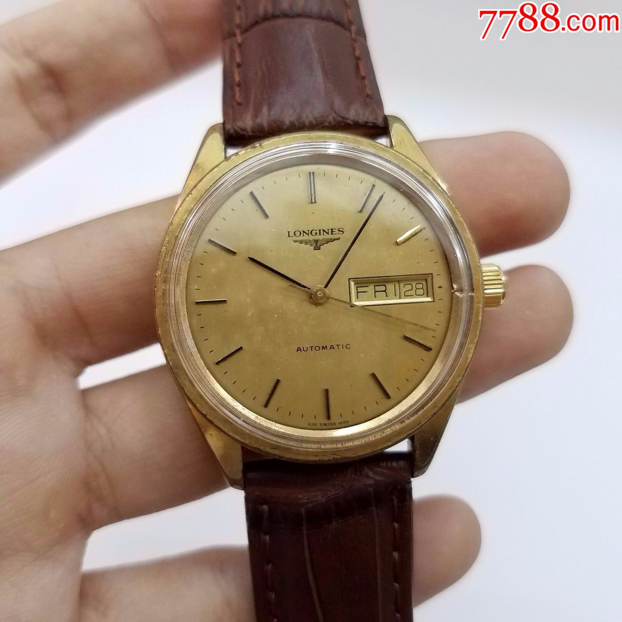 瑞士浪琴自动机械男表【2836-2精磨机芯,机芯光亮】【能走时,日历好使