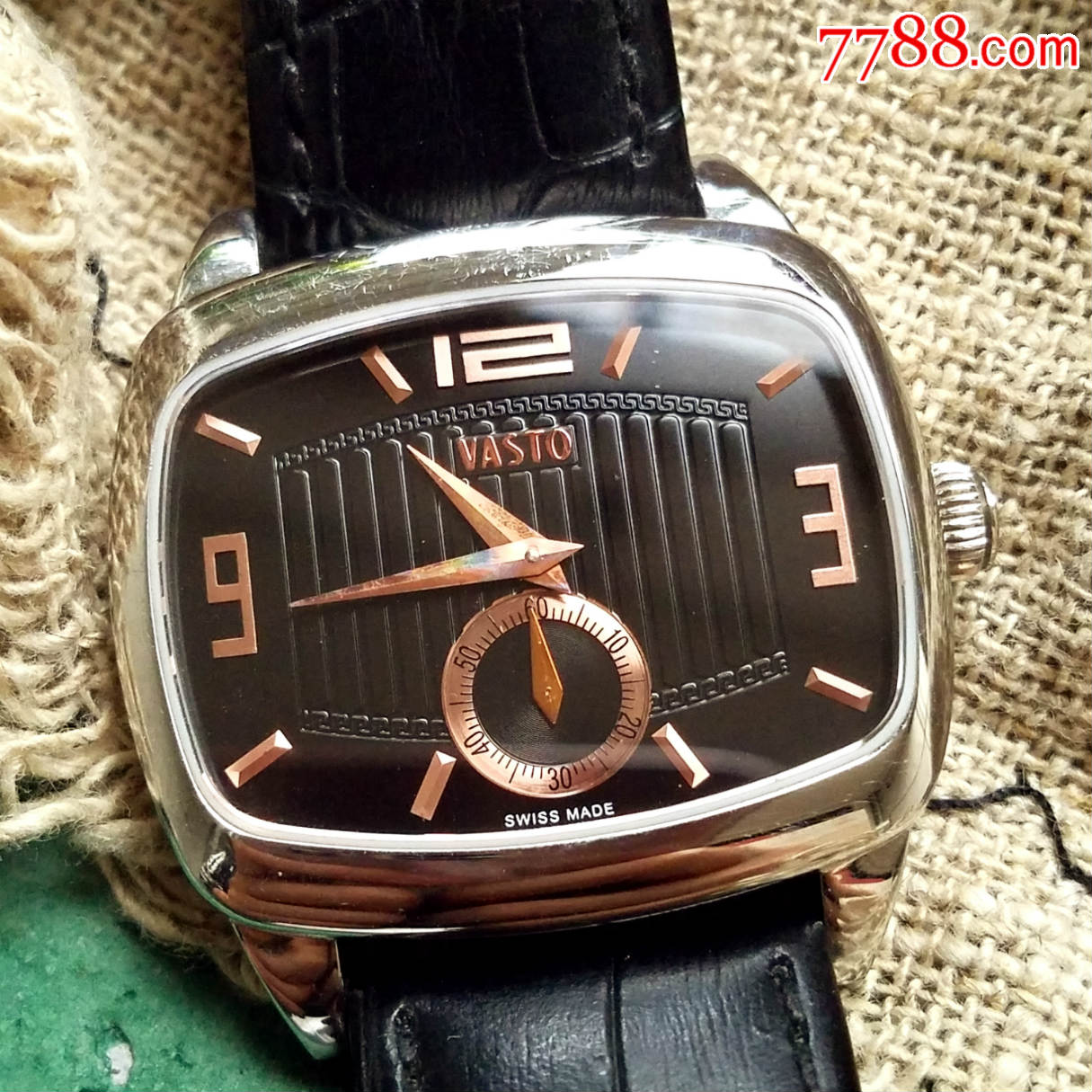 意大利奢侈时装品牌:vasto华斯度-盛世系列-小三针设计-石英男表_手表