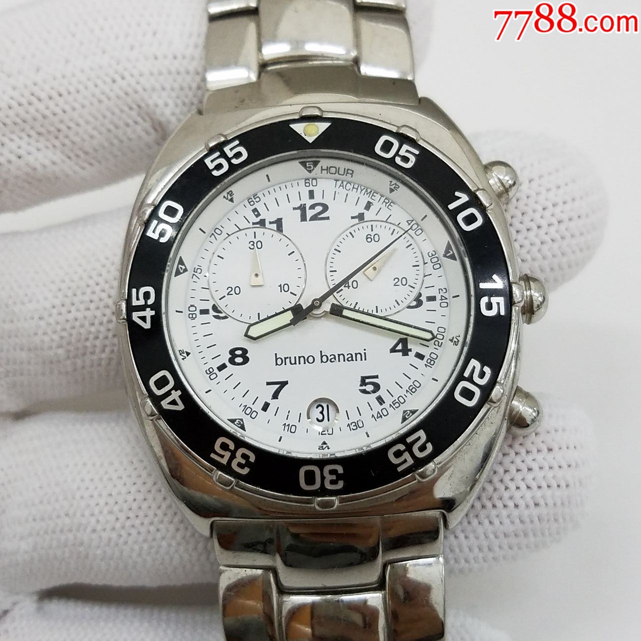 brunobanani布鲁百纳尼电子男表【独特6点位日历】【活动旋转外圈】