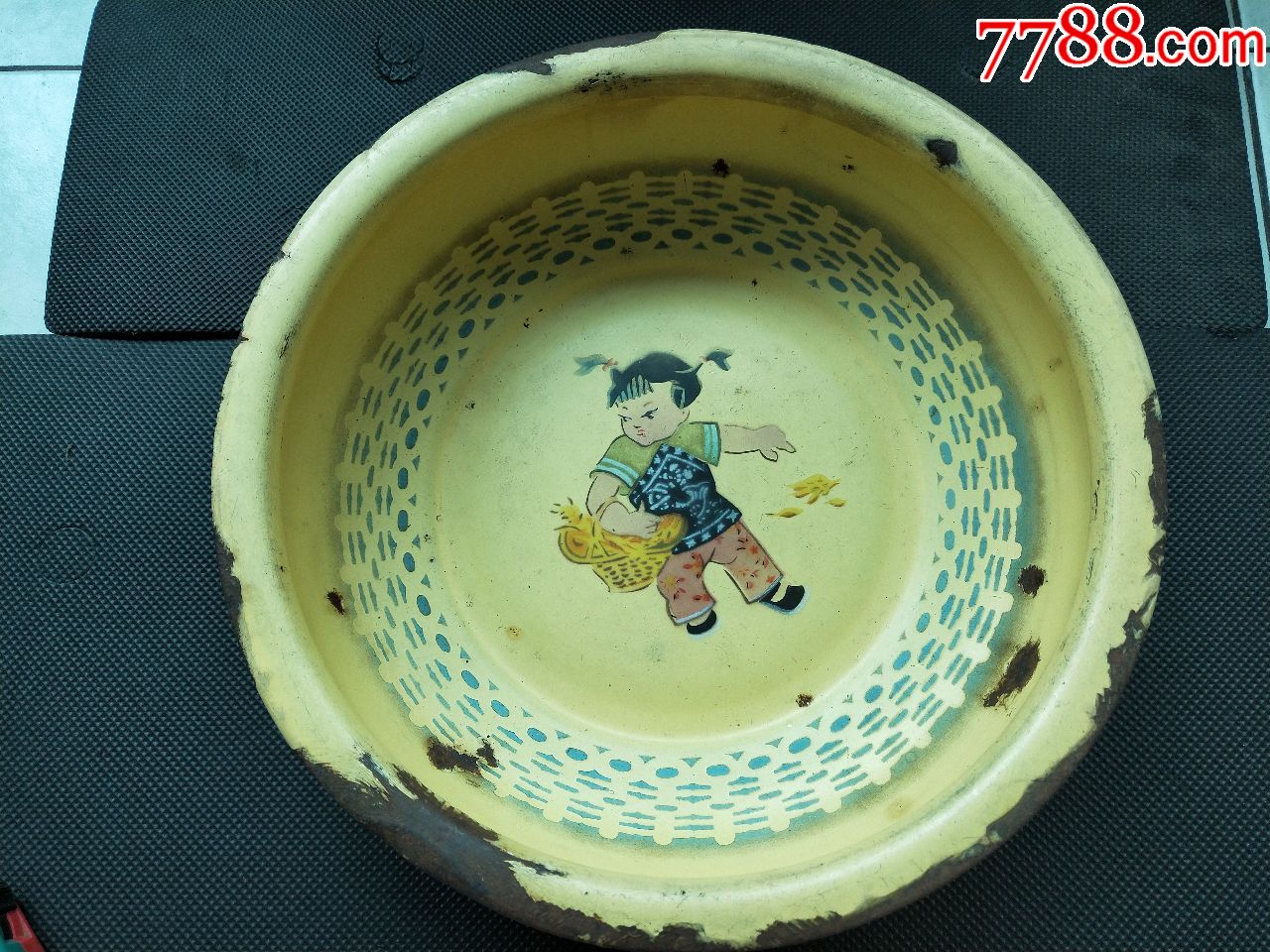 60年代【双喜牌】公私合营搪瓷洗脸盆