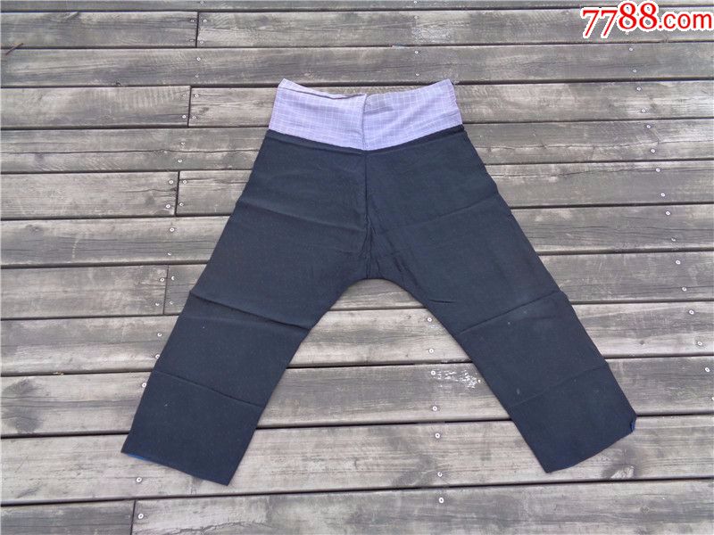 民国时期黑丝绸裤子