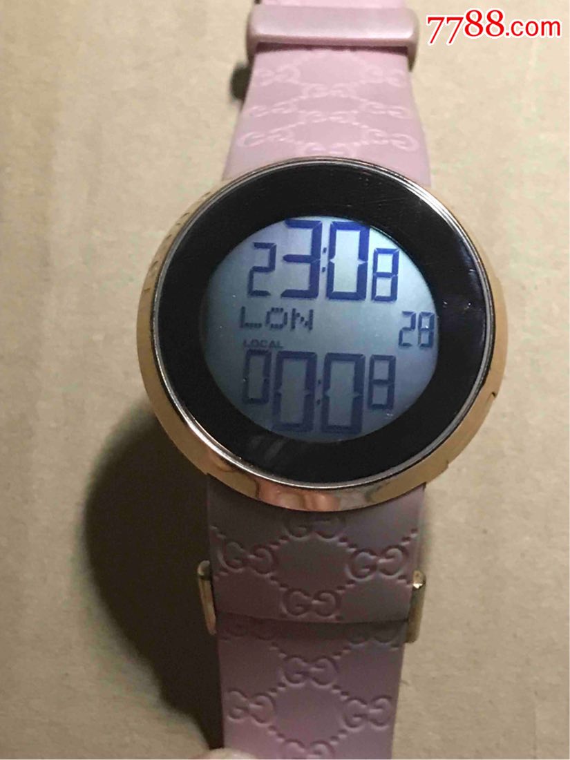 蓝宝石镜面gucci电子表,表径40mm,完全不会用,走时正常