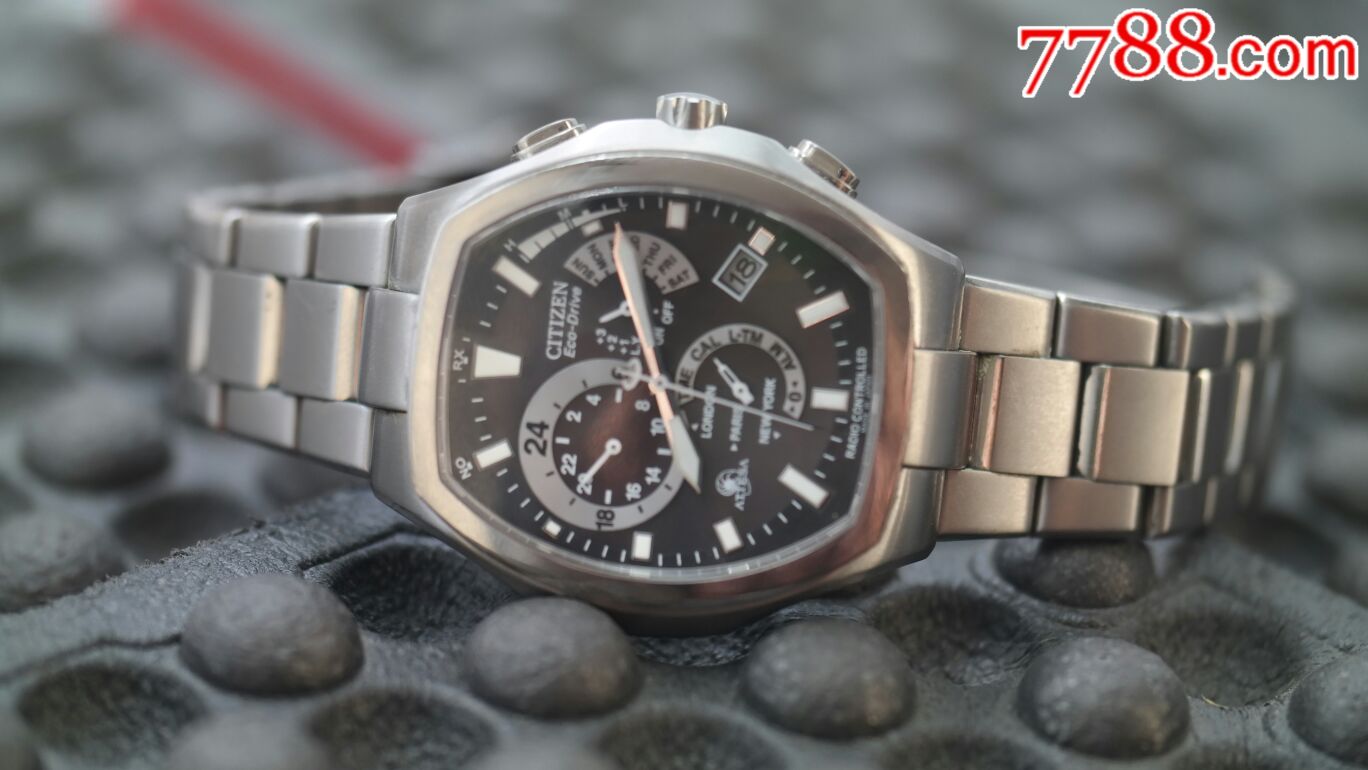 光动能100米世界时夜光多功能美品日本西铁城gn-4w-s男士表