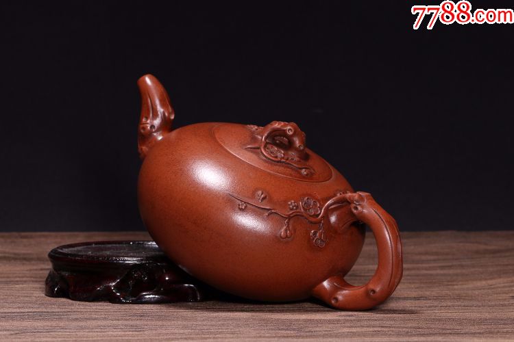 台湾回流周桂珍款全手工大品梅桩扁西施壶