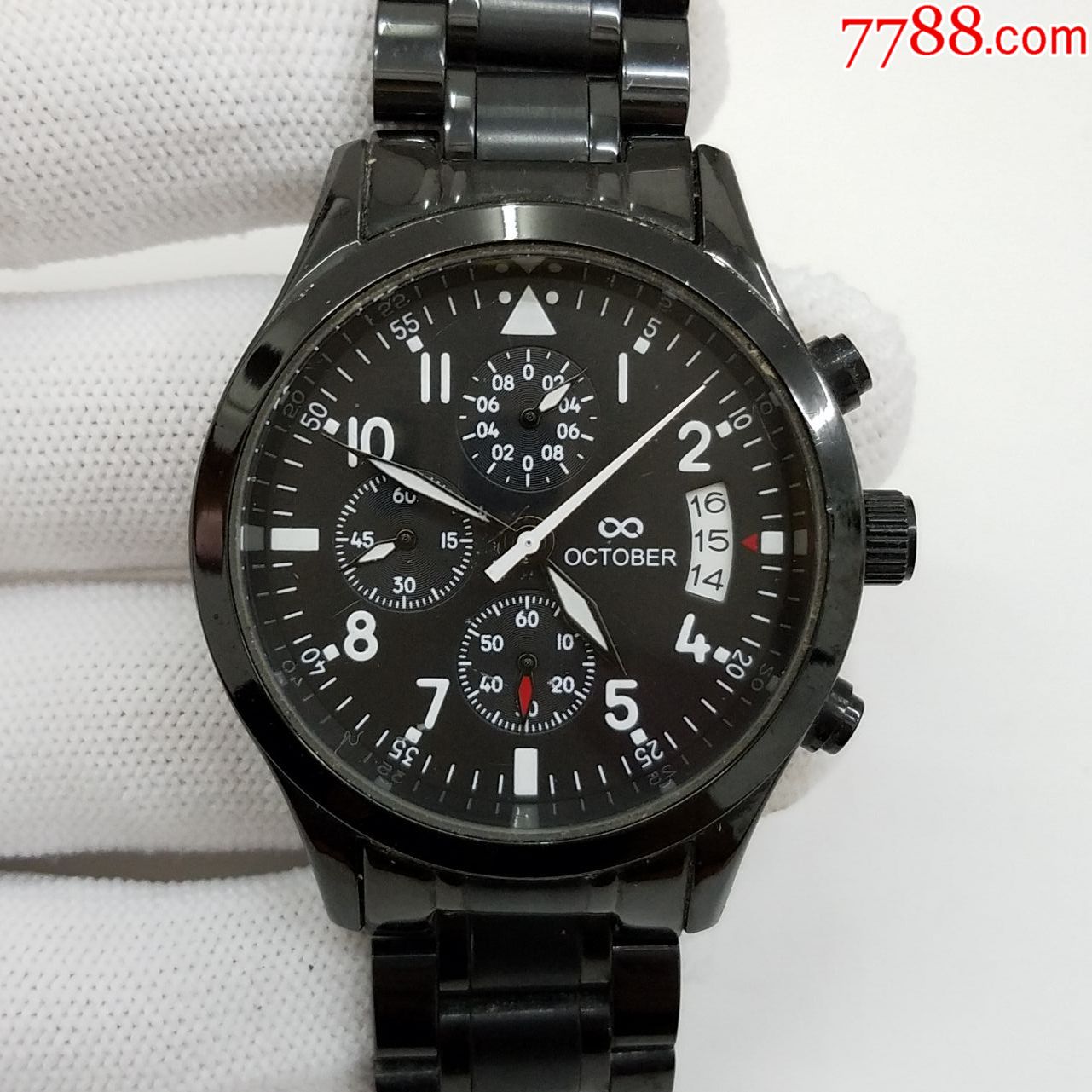 october电子计时男表【经典3眼表盘】【夜光凶猛】_手表/腕表_第1张