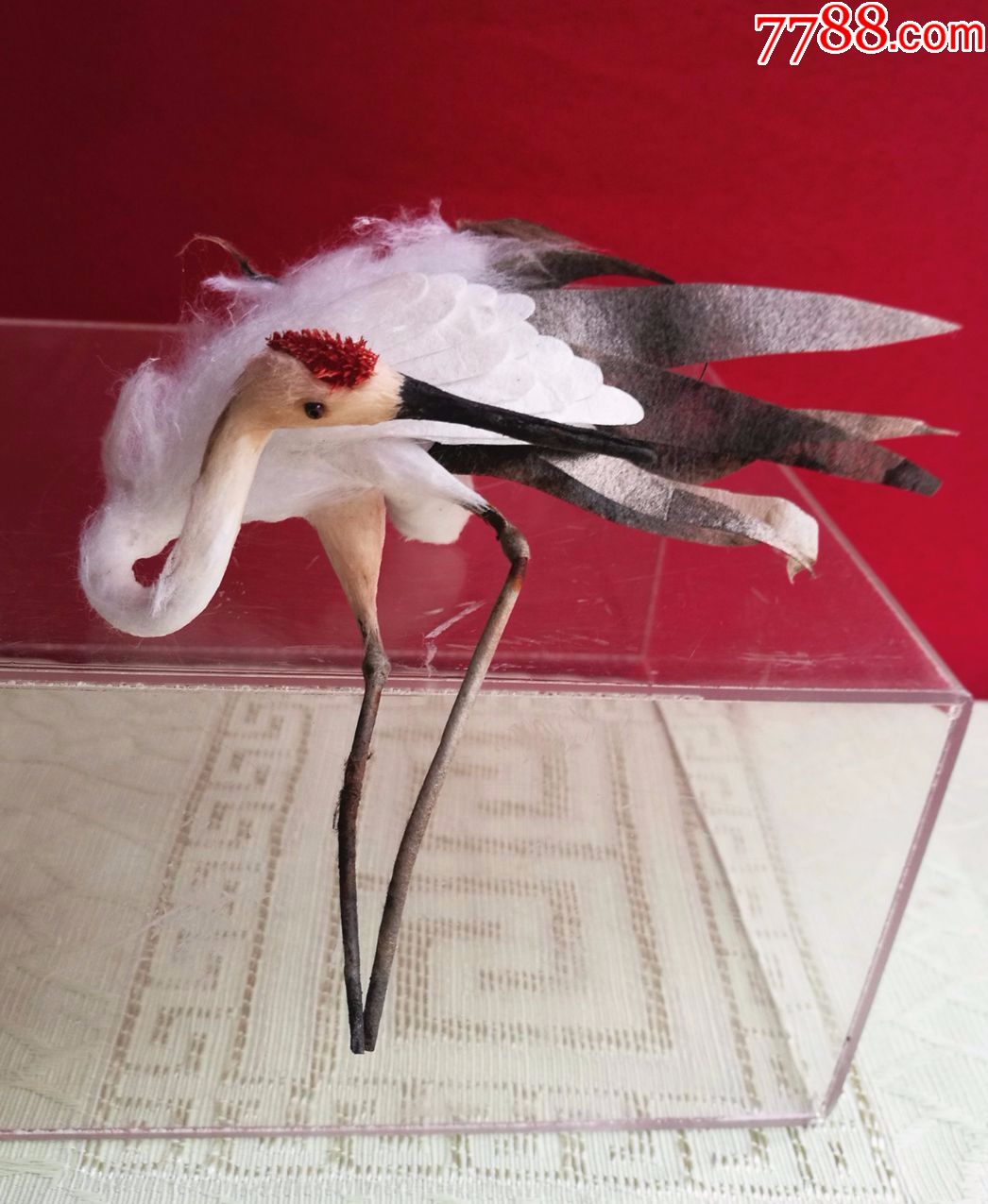 棉花,纸工艺品3鹤