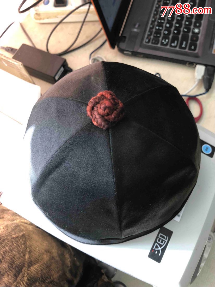 好品民国男式缎面红顶子瓜皮帽