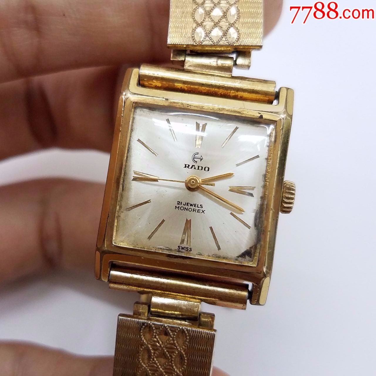 表【21钻金套筒机芯】【优雅方形表壳,金针金刻度】,手表/腕表_第3张