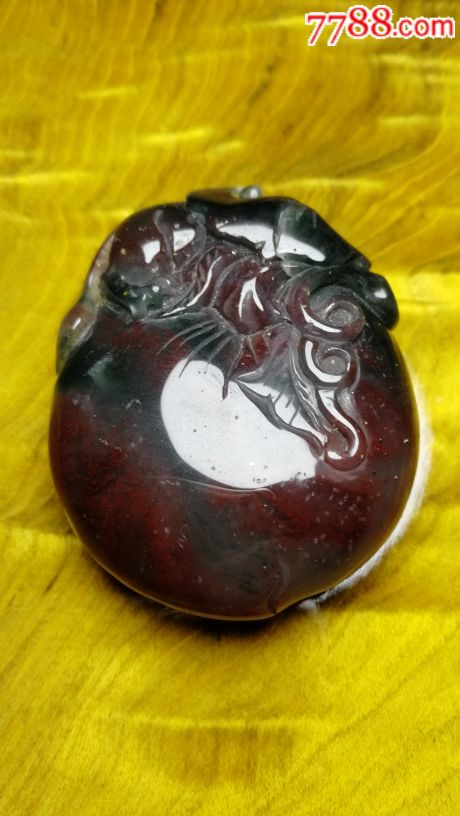 天然桂林鸡血玉石又名朱砂碧玉压箱品清箱出拍