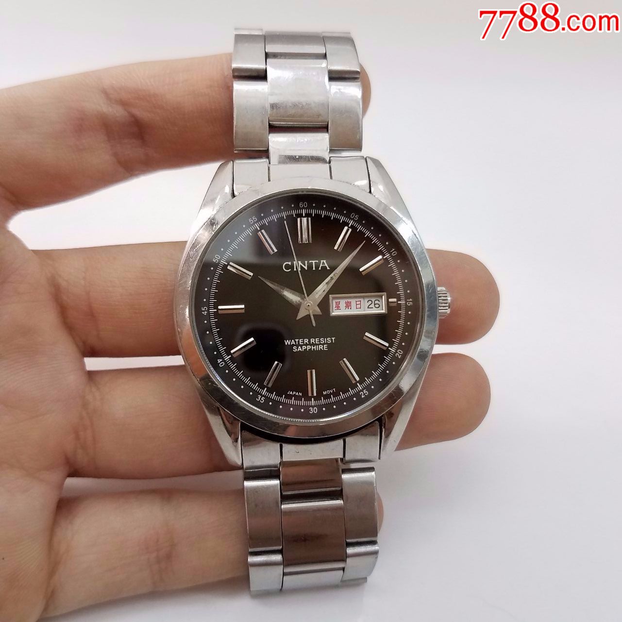 【香港品牌】先达cinta电子男表【高闪立体刻度】【走时正常,日历好使