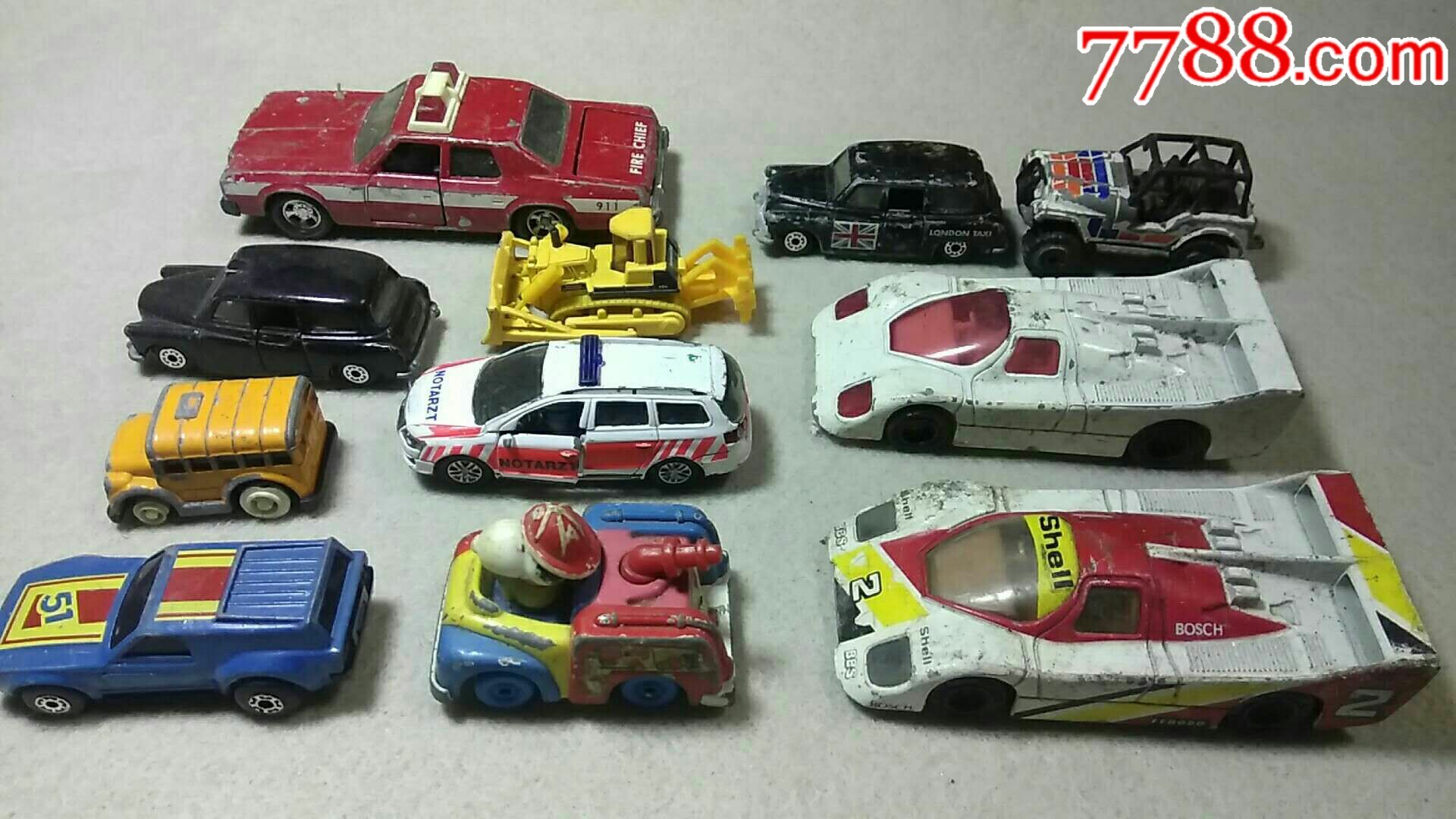 80年代合金小汽车11个-au18674699-其他传统玩具-加价-7788收藏__收藏
