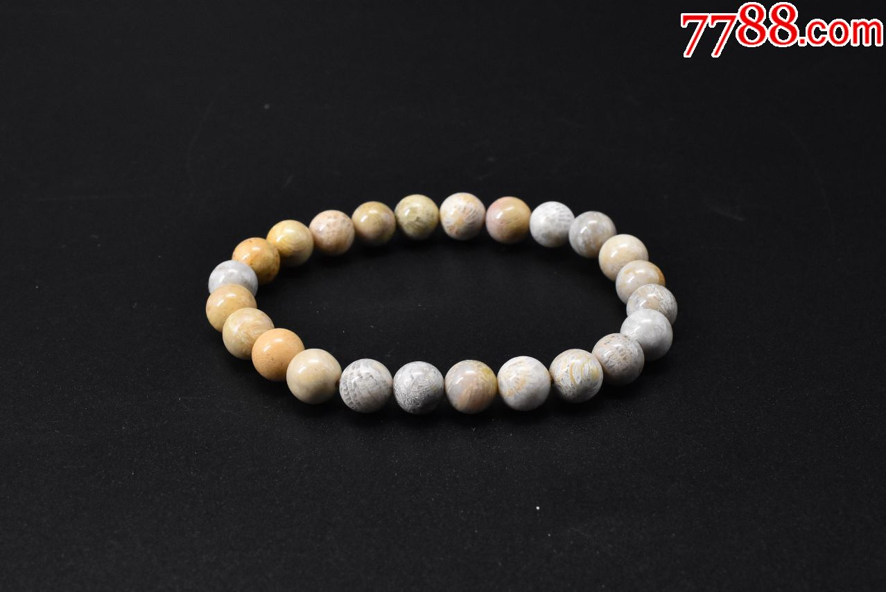 菊花石手串一条,周长19厘米,单颗直径8毫米,重量17.36克